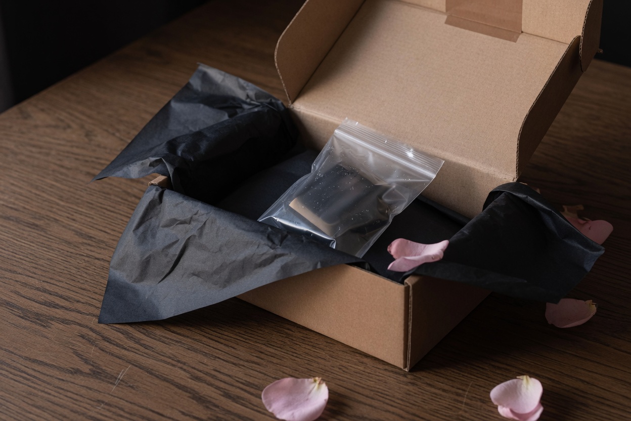 Plain freight-style packing still life