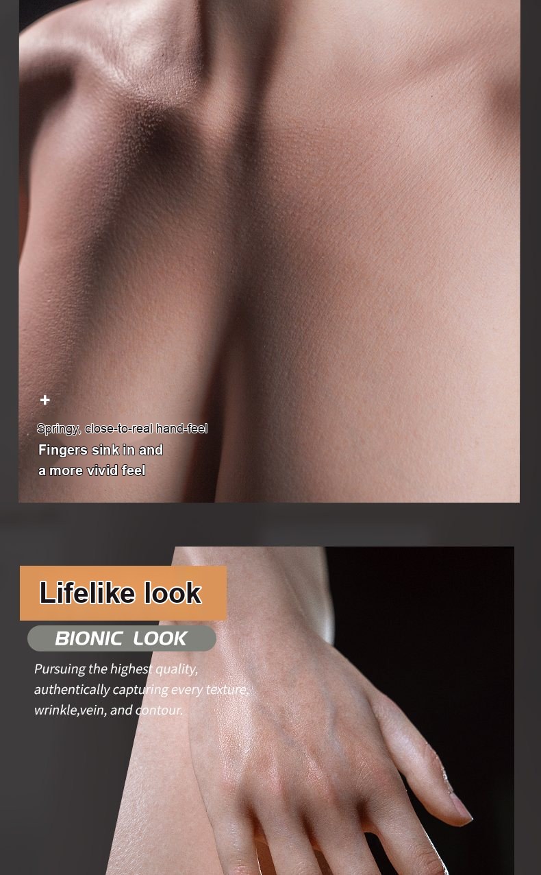 Jia Chen skin-texture silicone sex doll close-up 3 — pores, grain, and surface