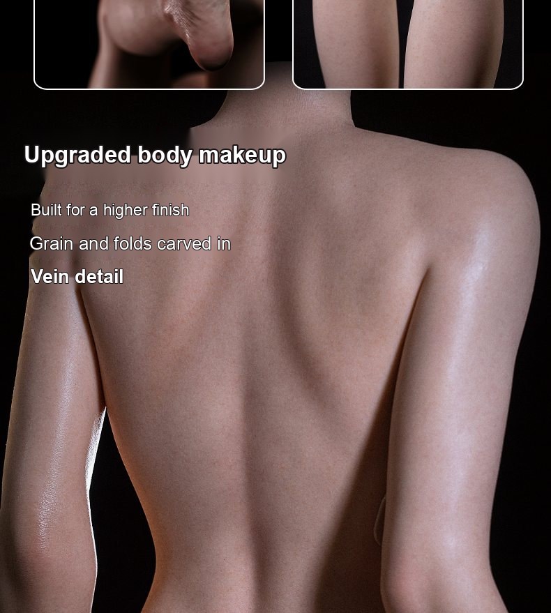 Lan Xin skin-texture silicone sex doll close-up 4 — pores, grain, and surface