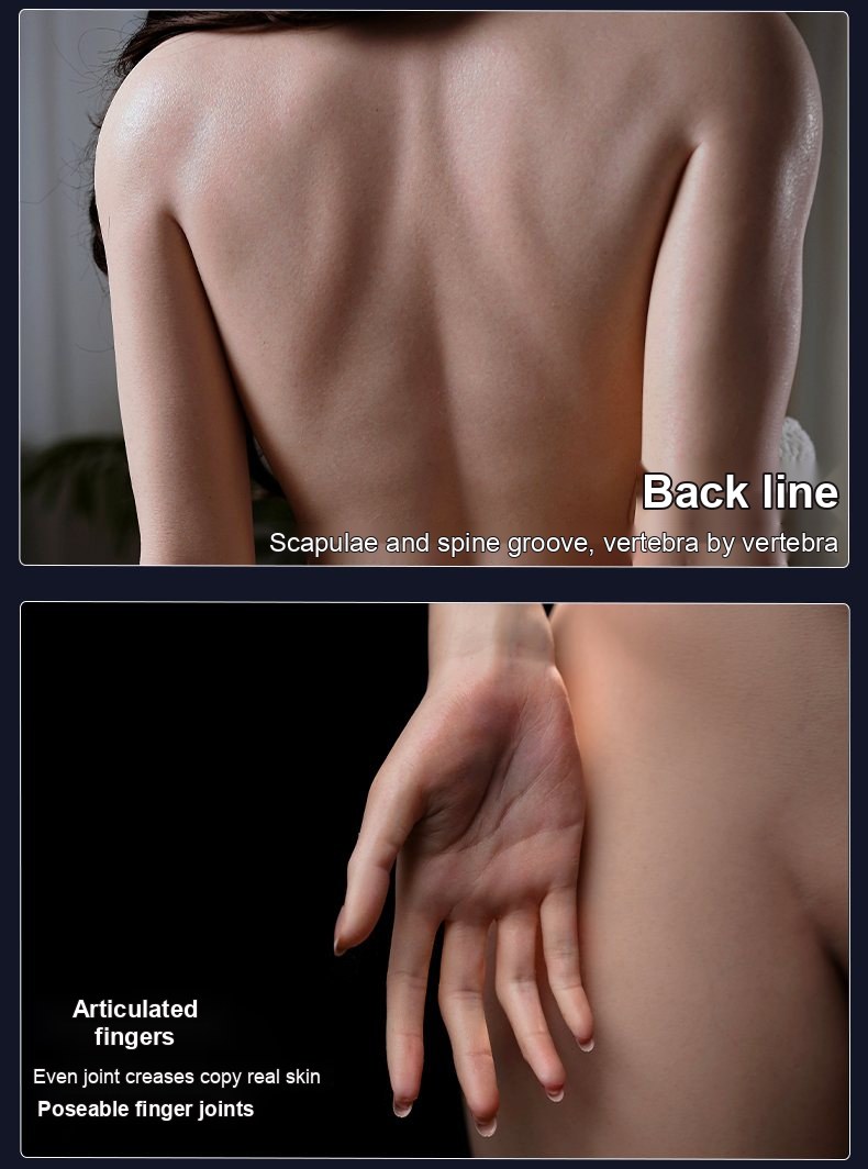 Yu Meng skin-texture silicone sex doll close-up 1 — pores, grain, and surface